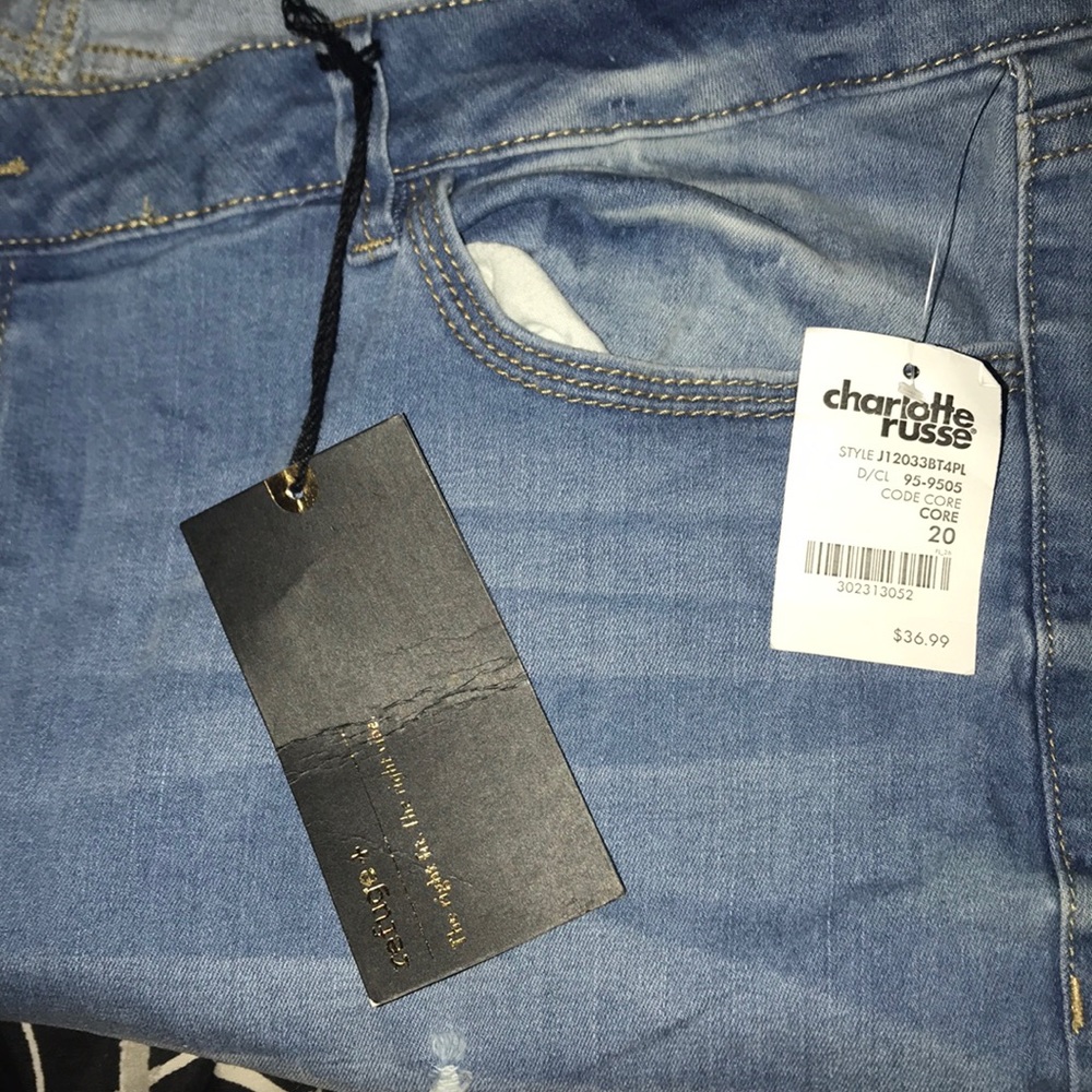 Plus size ripped jeans
